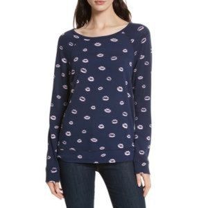 Joie Annora B Kiss 💋 Print Sweatshirt NWT
